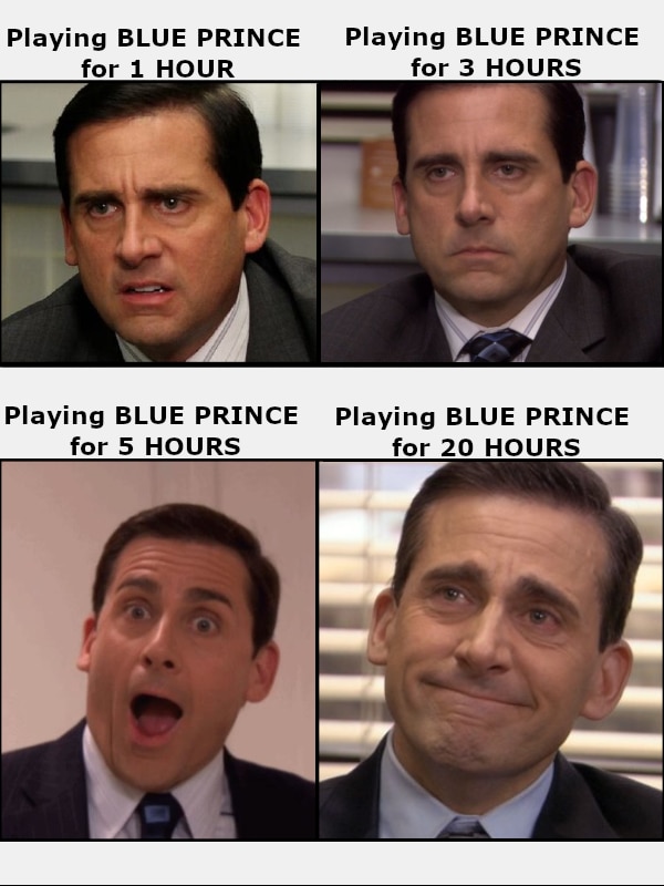 game experience: blue prince meme