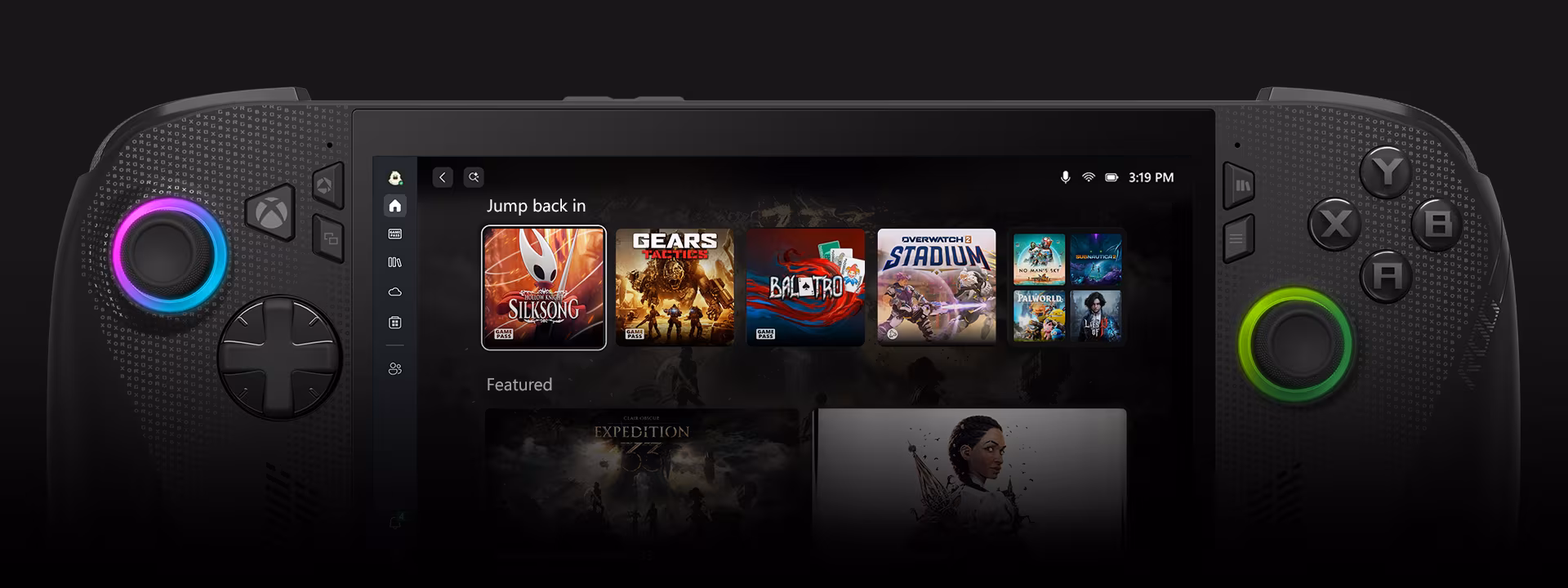 The Xbox interface experience