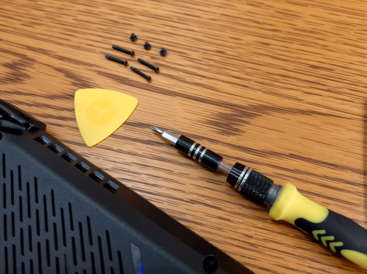 The tools you will need to open up the backplate of the unit