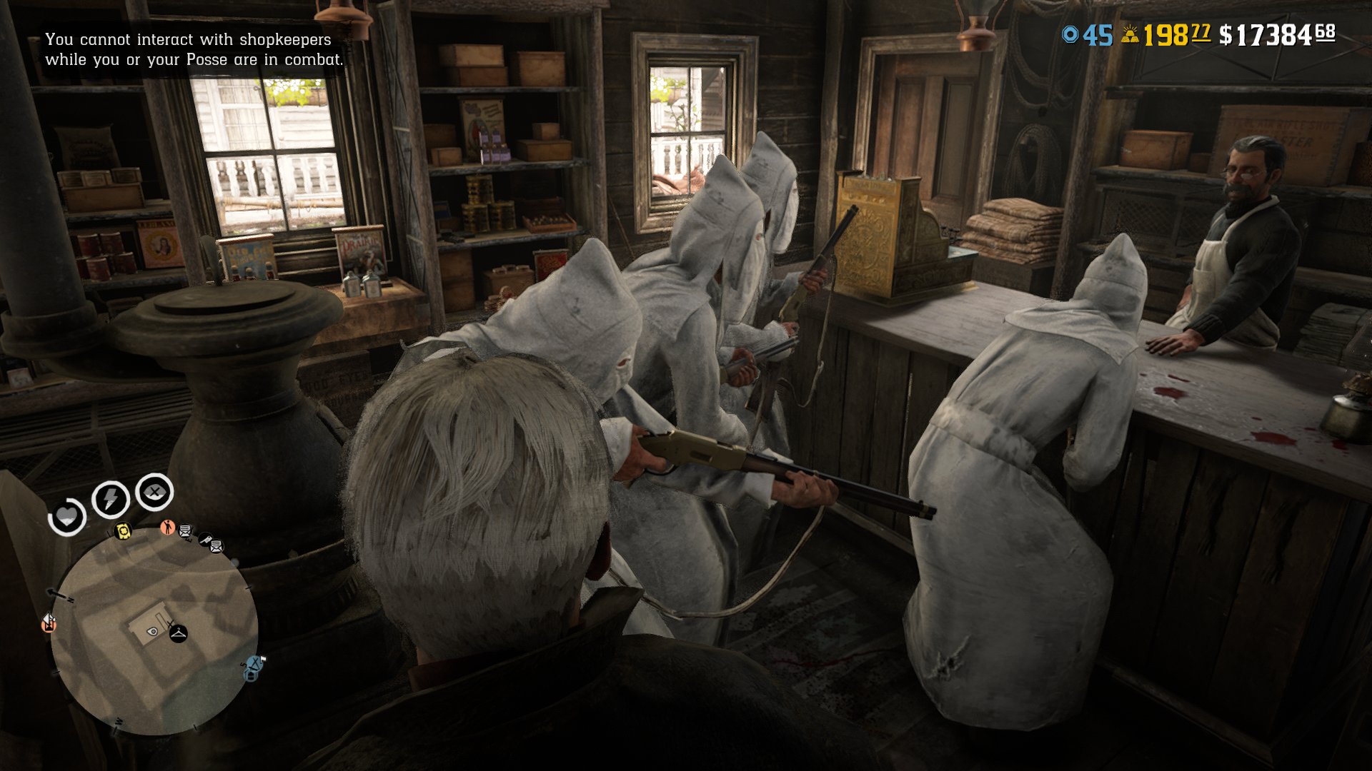 Players in Red Dead Online have been seeing the KKK spawned to harass them. (Image credit: @fanfusuzi)
