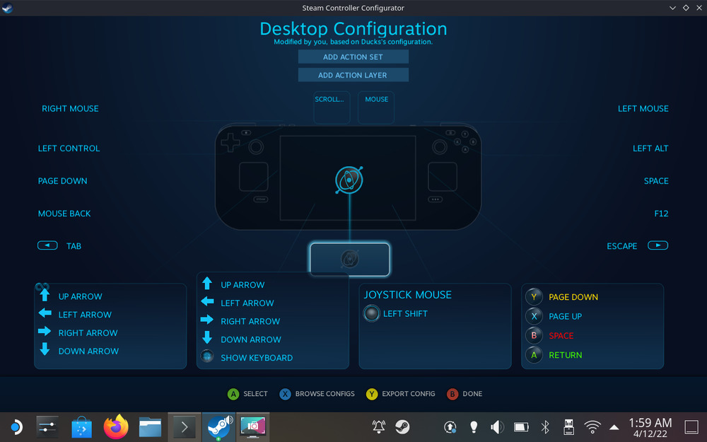 How to customize controls on the Steam Deck