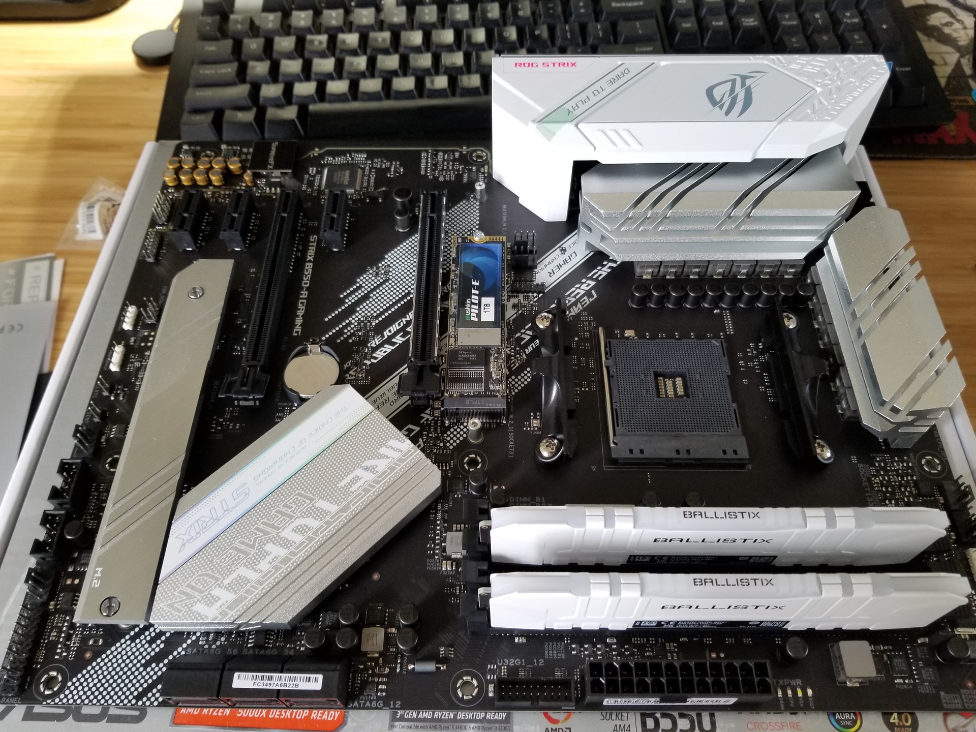 AS-IS Asus ROG Strix B550-a GAMING Desktop Motherboard - AMD