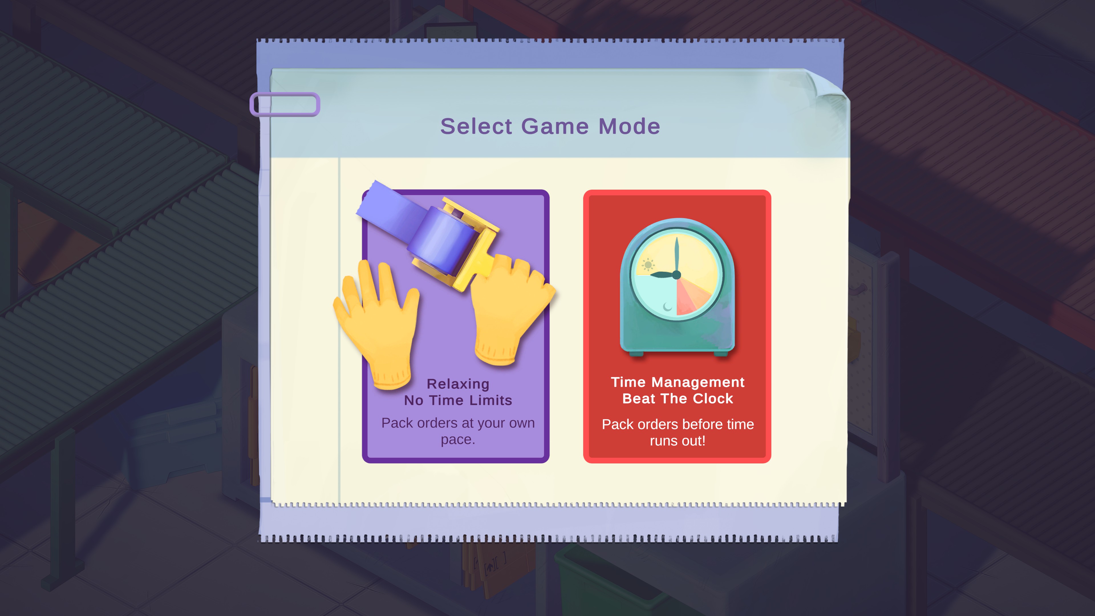 Timed mode for Packing Life