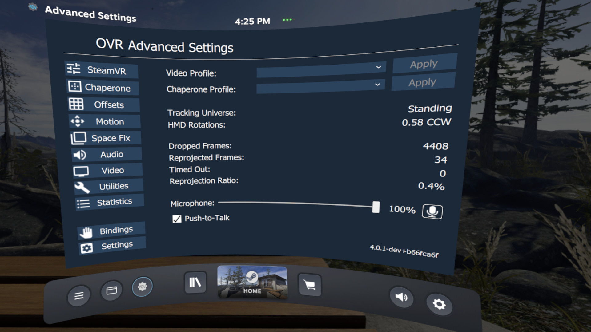 OpenVR Advanced Settings. Credits: Steam page
