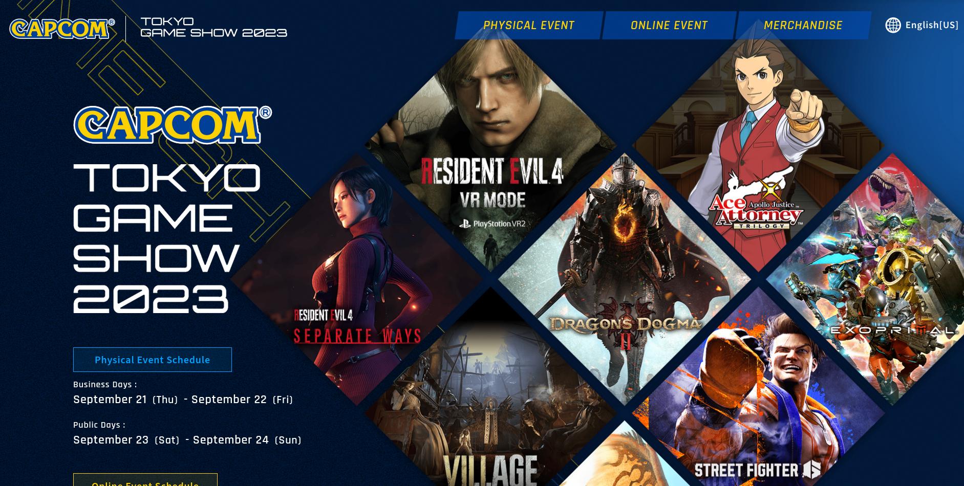 CAPCOM TOKYO GAME SHOW 2023 EVENT INFO｜CAPCOM